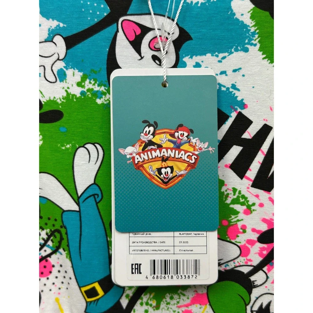 Animaniacs Kids Dress Size 6 Age 6 Cartoon Print Short Sleeve A Line‎ Playtoday